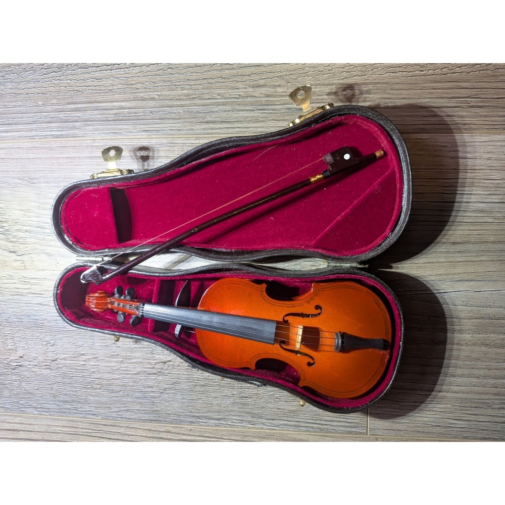 VTG Violin Music Box Classical Wind Up Musicbox Twirling Music Box Tested